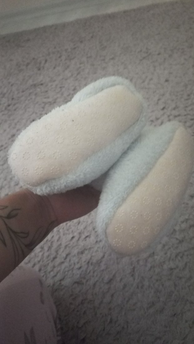 Kızlar için Beyaz Kürklü Ev Terliği - Görsel 2