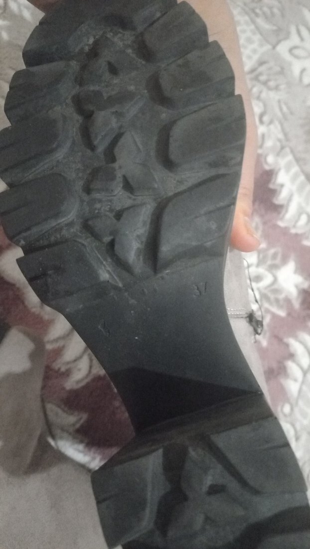 Gri Süet Fermuarlı Kadın Dolgu Topuk Bot - Görsel 3