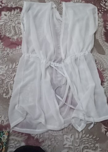 Beyaz Bohem Midi Kadın Elbise - Görsel 3