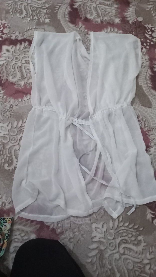 Beyaz Bohem Midi Kadın Elbise - Görsel 3