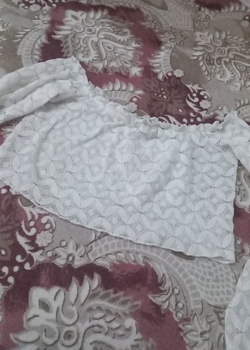 Dantel Detaylı Beyaz Bohem Bluz - Görsel 3