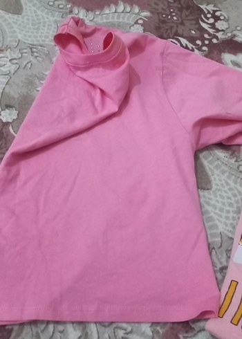 kadin Pembe Payetli Tişört - Görsel 4