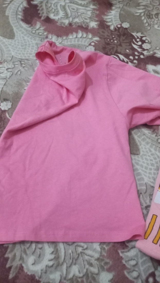 kadin Pembe Payetli Tişört - Görsel 4