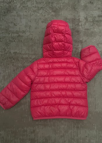 Benetton Kız Çocuk Kapüşonlu Fermuarlı Pembe Mont - Görsel 3