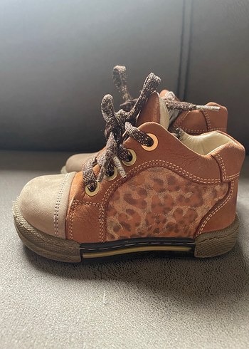 Kahverengi Leopar Desenli kız Bebek İlk Adım Ayakkabısı - Görsel 2