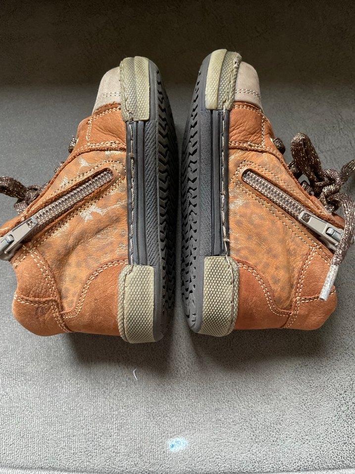 Kahverengi Leopar Desenli kız Bebek İlk Adım Ayakkabısı - Görsel 4