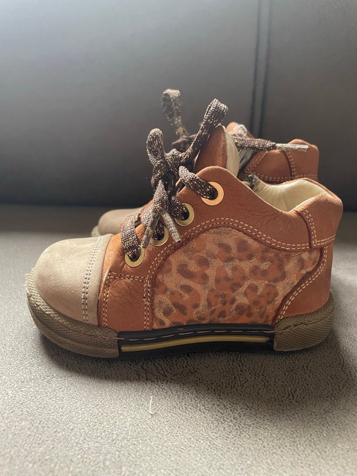 Kahverengi Leopar Desenli kız Bebek İlk Adım Ayakkabısı - Görsel 2