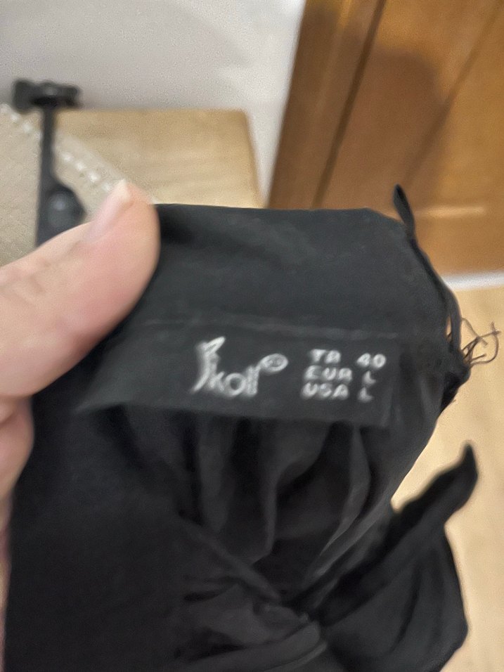 Kadın Siyah Uzun Keten Pilili Etek - Görsel 3