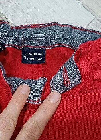6 Yaş Beden kırmızı Renk Kırmızı pantolon 