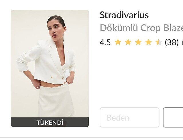 Stradivarius Crop blazer