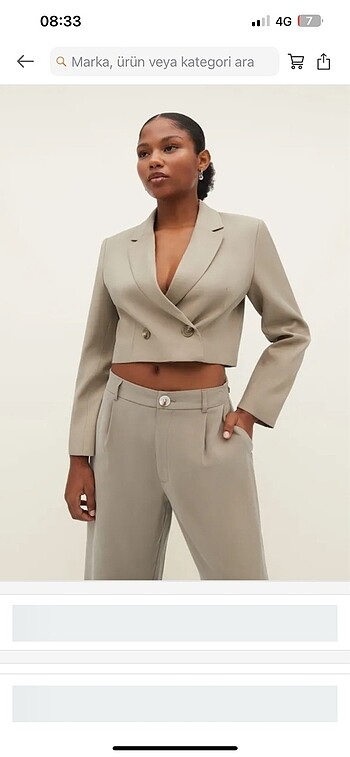 m Beden Crop blazer