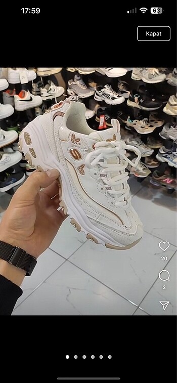 38 Beden beyaz Renk Skechers spor