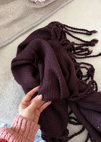 Bej Örgü Kadın Bere Ponponlu - Görsel 5