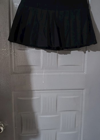 Kadın Siyah Pilili Goth Mini Etek