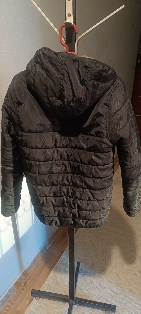 Erkek Çocuk Siyah Fermuarlı Kaban - Görsel 3