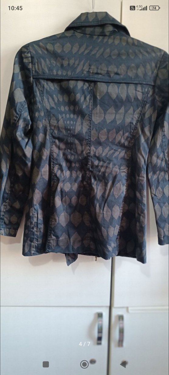 Düğmeli Batik Desenli Denim Hamile Ceketi — görsel 4/7