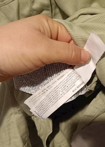 haki Keten Kadın Mini Tulum - Görsel 4