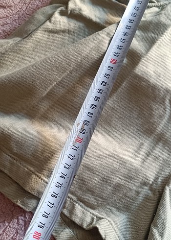 haki Keten Kadın Mini Tulum - Görsel 6