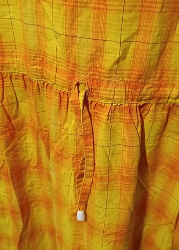 Sarı Uzun Kolsuz Salaş Hamile Elbise - Görsel 2