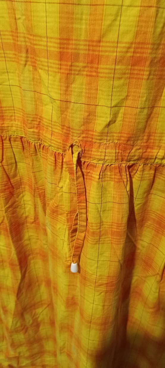 Sarı Uzun Kolsuz Salaş Hamile Elbise - Görsel 2