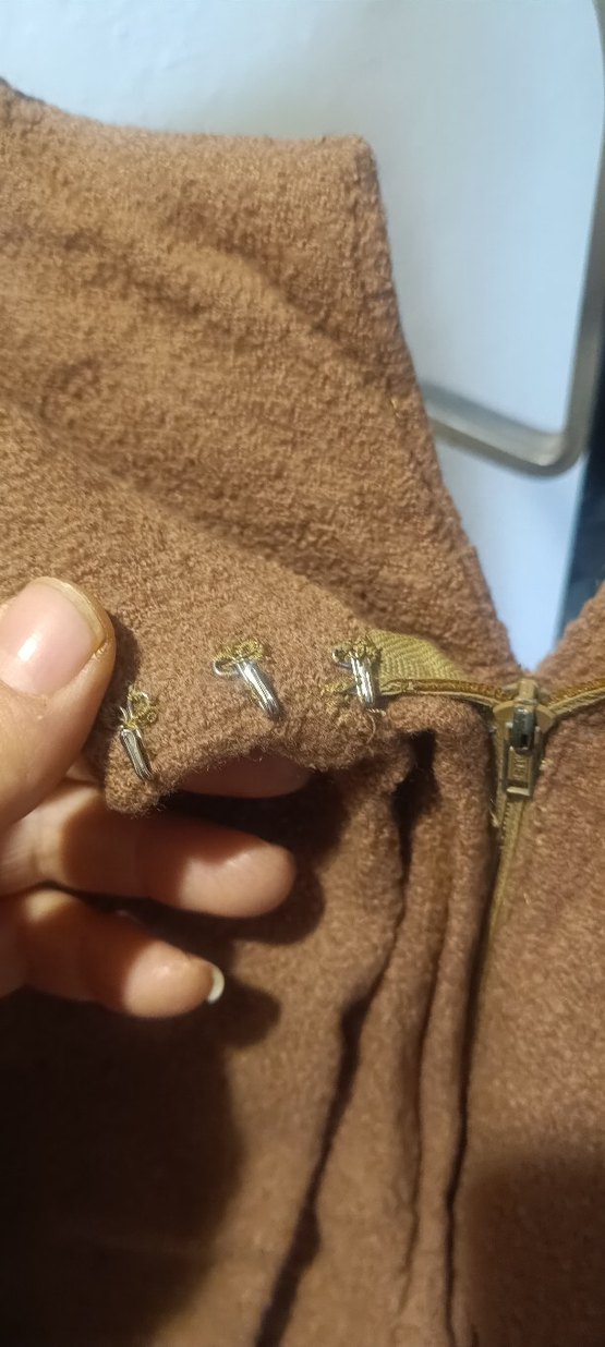 Uzun Kollu, Salaş Kesim, Kahverengi Midi Elbise - Görsel 4