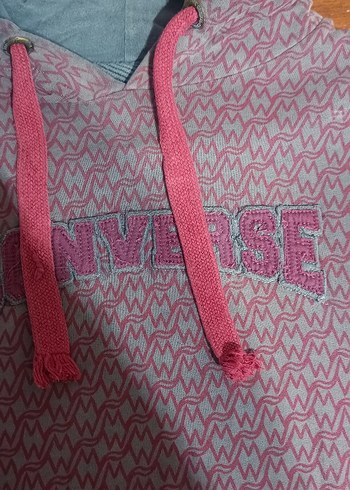 Bordo Kapüşonlu Örgü Kadın Sweatshirt - Görsel 2