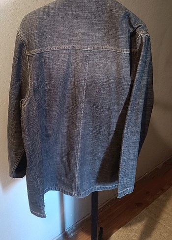 Gri Düğmeli erkek Denim Ceket - Görsel 5