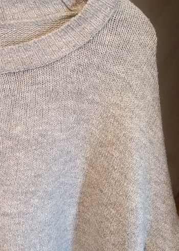 Gri Örgü Kadın Kazak - Görsel 3