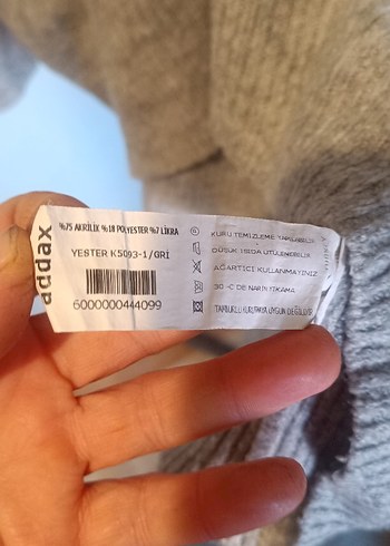 Gri Örgü Kadın Kazak - Görsel 4