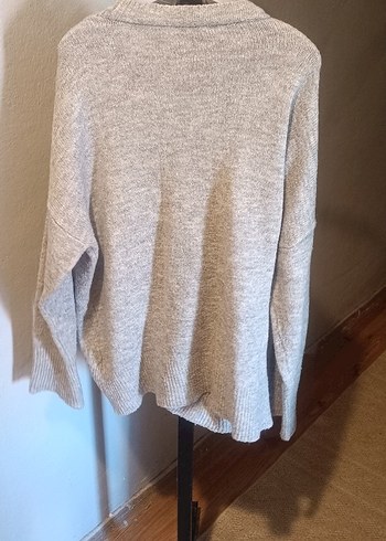 Gri Örgü Kadın Kazak - Görsel 5