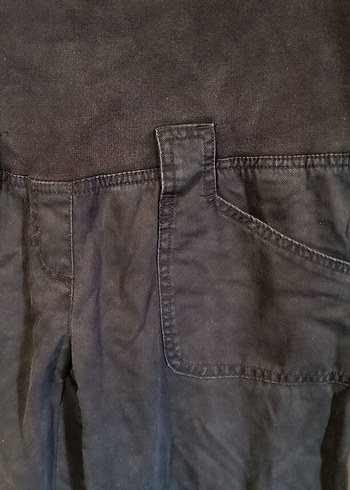 Kadın Siyah Bol Kesim Midi Kot Pantolon - Görsel 2