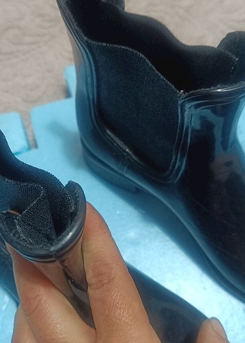 Siyah Stiletto Topuklu Lastik Kadın Bot - Görsel 3