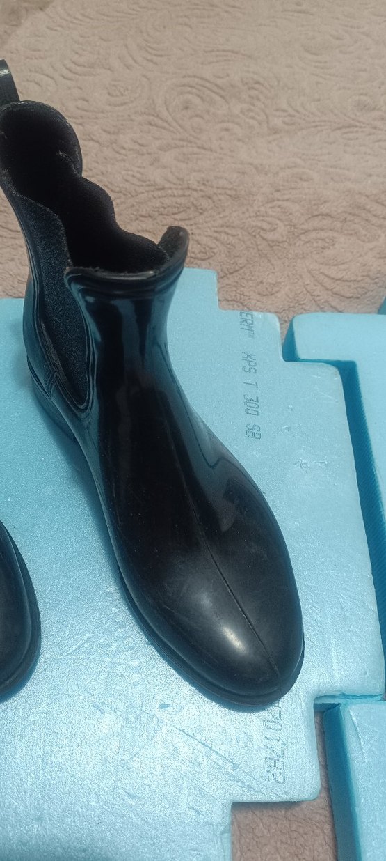 Siyah Stiletto Topuklu Lastik Kadın Bot - Görsel 2