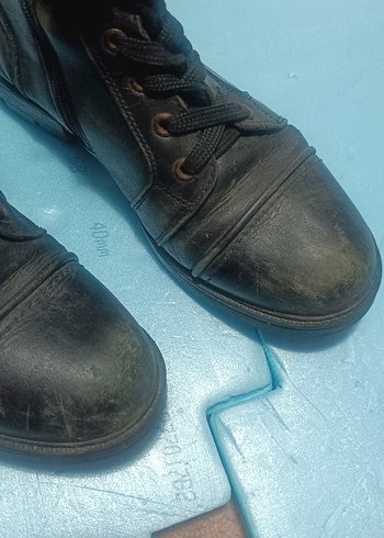 Siyah Kadın Blok Topuklu Kauçuk Botlar - Görsel 4