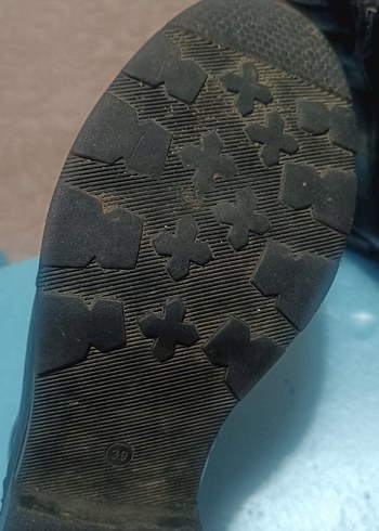 Siyah Kadın Blok Topuklu Kauçuk Botlar - Görsel 3