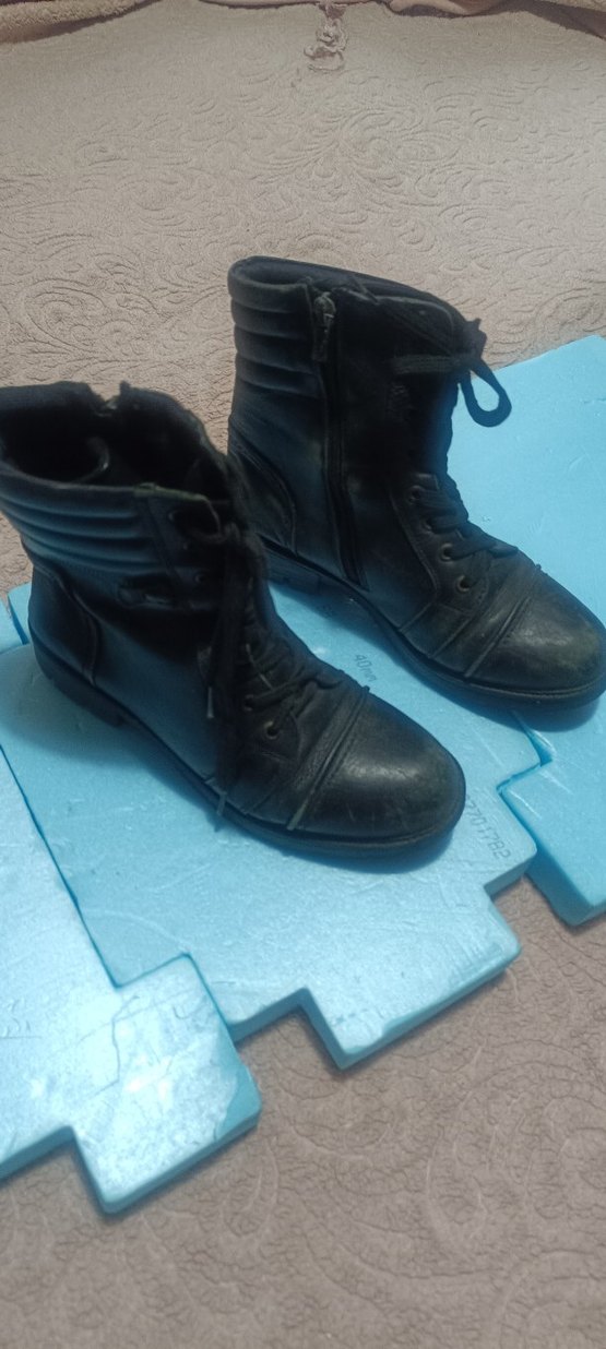 Siyah Kadın Blok Topuklu Kauçuk Botlar - Görsel 5