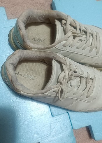 Beyaz Platform Topuklu Kadın Spor Ayakkabı - Görsel 4