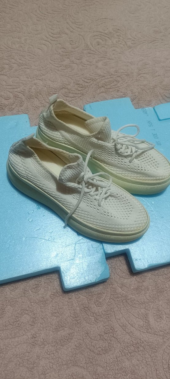 Beyaz Platform Topuklu Kadın Spor Ayakkabı - Görsel 3