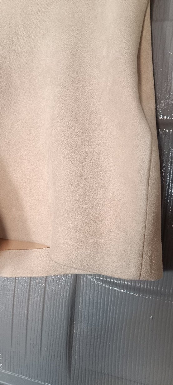 Bej Mini Deri Şort - Görsel 2