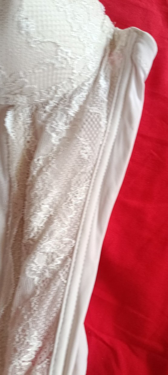 Uzun Beyaz Dantelli Emzirme Korsesi - Görsel 3