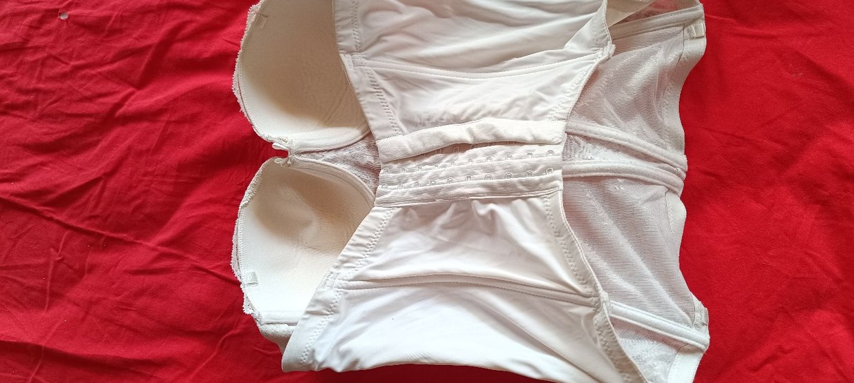 Uzun Beyaz Dantelli Emzirme Korsesi - Görsel 5