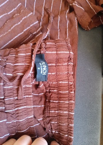 Kahverengi Çizgili Erkek Kısa Kollu Pijama Takımı - Görsel 2