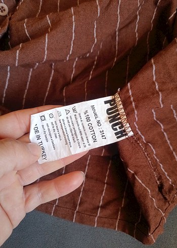 Kahverengi Çizgili Erkek Kısa Kollu Pijama Takımı - Görsel 4