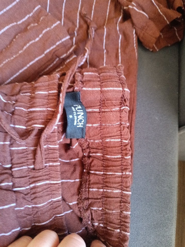 Kahverengi Çizgili Erkek Kısa Kollu Pijama Takımı - Görsel 2