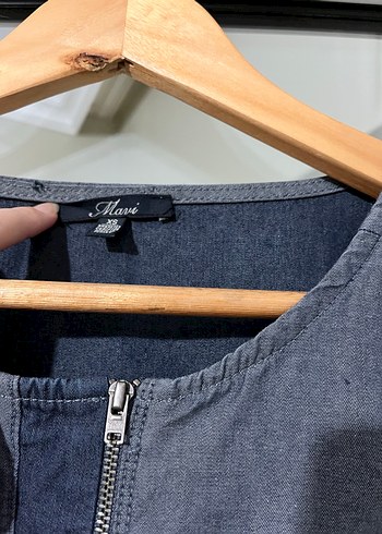 xs Beden gri Renk Gri Denim Midi Kadın Elbise