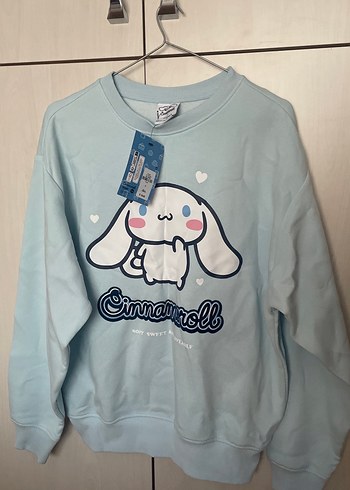 Mavi Baskılı Kadın Sweatshirt