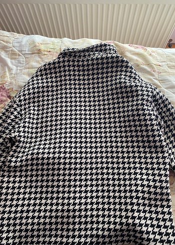 Düğmeli, Desenli Mevsimlik Ceket - Görsel 2