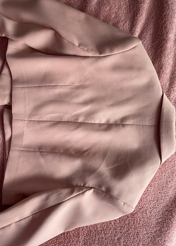 pembe Midi Kadın Blazer Ceket - Görsel 3