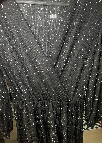 Siyah yarım Kollu Elbise - Görsel 4