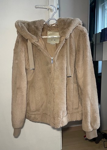 Pudra Peluş Detaylı Kadın Ceket - Görsel 3